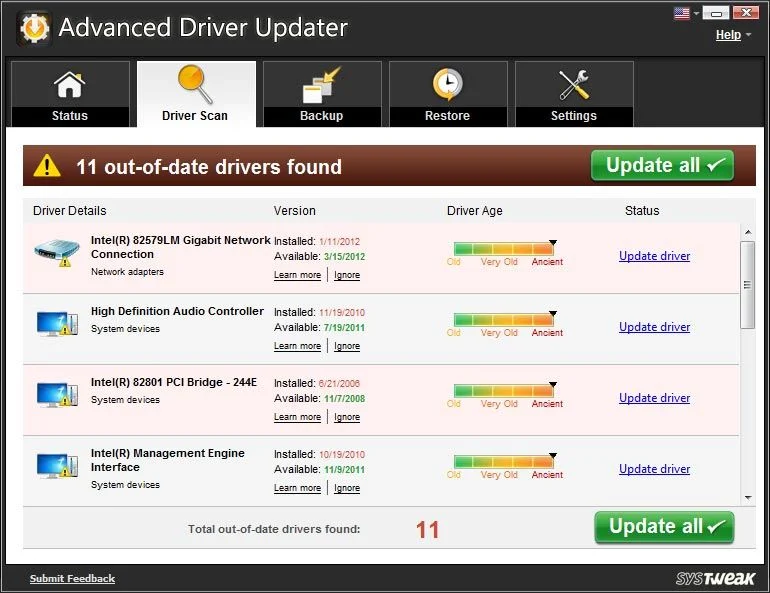 SysTweak Advanced Driver Updater 4.9.1086.19014 Crack [Latest] 2022