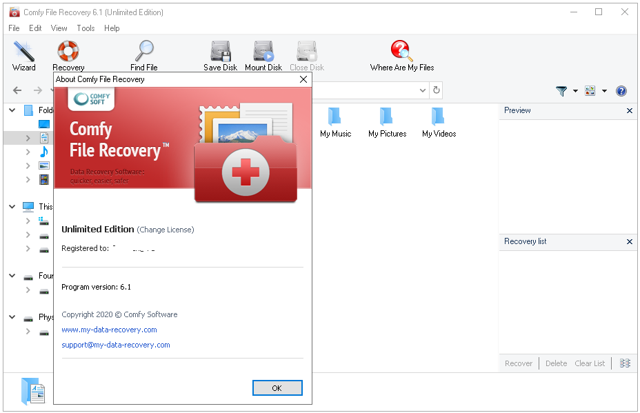 Comfy File Recovery 6.60 Crack & Registration Key [Latest] 2022